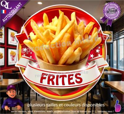 Autocollant FRITES ruban forain STICKER