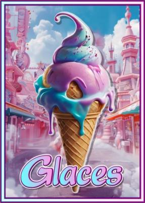 affiche murale autocollante GLACES