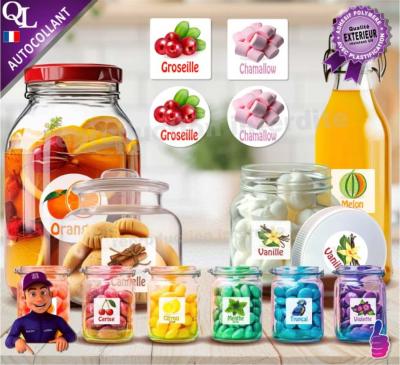 étiquettes aliments pot bocal bocaux maison artisanaux