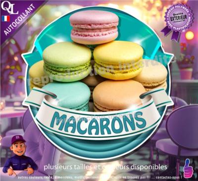 autocollant MACARONS plv foraine stand remorquee far west indien stick