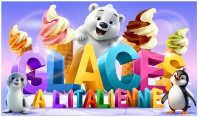 GLACES ITALIENNE POSTER AFFICHE PLV STICKER