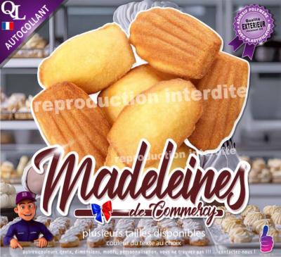 sticker MADELEINES de COMMERCY foraines vitrine food truck snack
