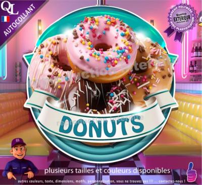 autocollant DONUTS dessert restaurant food truck bar food