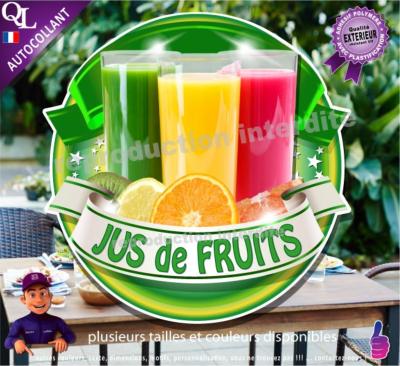 sticker JUS de FRUITS restaurant food truck