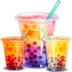 stickers bubble tea forains boissons