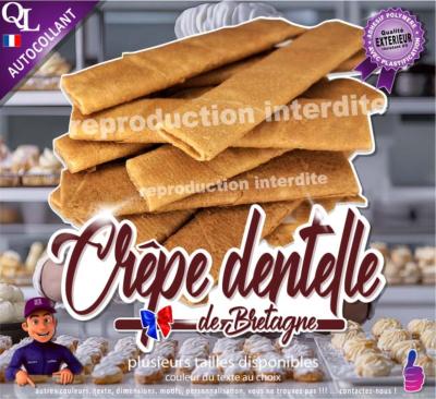 sticker crepes dentelles de Bretagne vitrine food truck snack