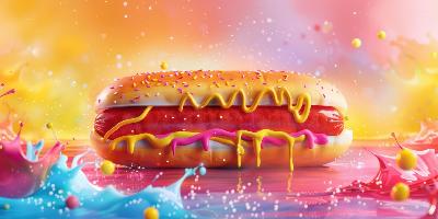 plv pub hot dog design collante loostick