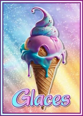 affiche AUTOCOLLANTE glaces