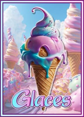 affiche poster collante GLACES