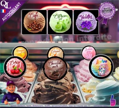 étiquette machine parfum glace italienne