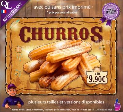 affiche autococollante CHURROS snack sucré