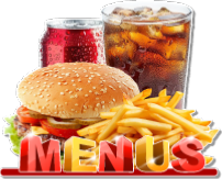 MENUS FAST FOOD sticker forain